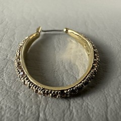 Vintage Monet Necklace & Earrings Set Double Strand Gold Tone Bead Hoop