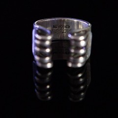 Anna Greta Eker Scandinavian Sterling Silver Modernist Ring Norway Size 9.5 925S