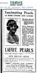 Vintage c.1920’s ‘LAFAYE PEARLS’ Melbourne Australia Pearl Necklace Silver Clasp