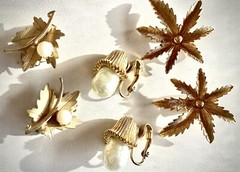 Lovely Small Vintage Collection of Signed Sara Coventry Clip on Earrings/3 Pair