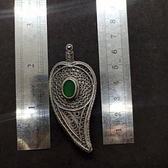 Bezalel Filigree Israeli Brooch Pendant Silver Pin Vintage Jerusalem Mid Century