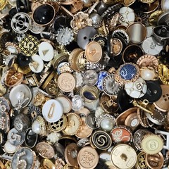 Vintage-now Costume Jewelry makeing Lots button Read Description 50pcs