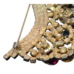 Stunning Vintage Crystal Waterfall Brooch