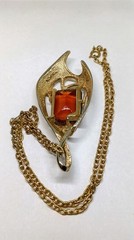 Vintage 7 Designer Signed Necklace Pendant Lot Monet Sarah Coventry Set Napier