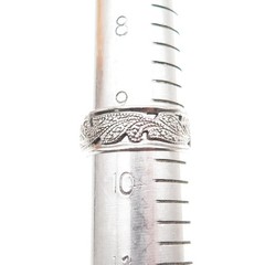 ESPO Joseph Esposito Sterling Silver Antique Art Deco Floral Band Ring Size 9.75