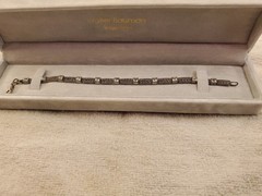 Vintage 925 sterling marcasite bracelet With Cz. Really Nice Piece. 7 1/4″ Long