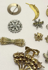 VTG Jewelry Lot MCM Fashion Mixed Brooch Necklace Earrings 1960’s 1970’s 1950’s