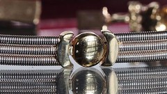14k multi tone gold bracelet heavy 6.25″ fancy cable link vintage handmade 18.4g