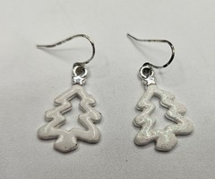 Vintage Christmas Themed Holiday Earrings Gingerbread Man Snow Flake Lot Y2K Era