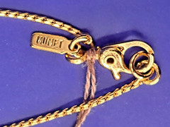 VTG Monet Gold Tone Bead Necklace NWT 15 Inch Rope Chain Minimalist 1980s Choker