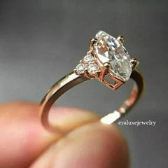 2.55Ct Marquise Cut Lab Created Diamond Engagement Wedding 14K Gold Finish Ring