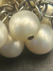 Vintage Japanese Genuine Freshwater Pearl Grape Cluster Pendant White Pearl 1.5″