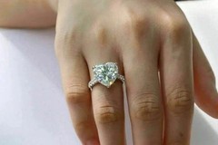 Antique Art Deco Style White Lab-Grown Diamond Wedding Ring 925 Sterling Silver