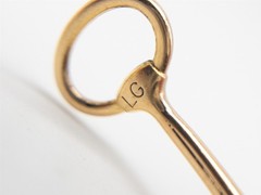 $5860 HERMES Signed HORSE BIT 18k Rose Gold Bangle Bracelet RARE