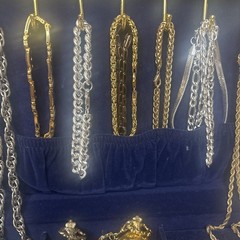 Men’s Powell Jewelry Box / Lot 30 Pc Rings Bracelets Necklaces Tie Clips Cuffs