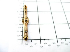 14k Gold Platinum Top Edwardian Bar Brooch Collar Pin