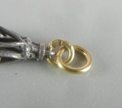 Art Deco 1920s Bracelet Sterling Silver 14K Gold Amethyst Rock Crystal Quartz