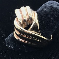 Vintage 18KHGE Gold Plated with Bold Knot Design Ring varied sizes