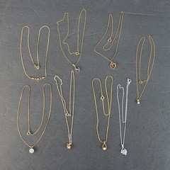 Vintage Dainty Pendant Necklace Gold Silver Tone Mixed Lot 8 Everyday Minimalist