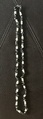 JTV Designer Hematite White Pearl Beaded 26” Necklace