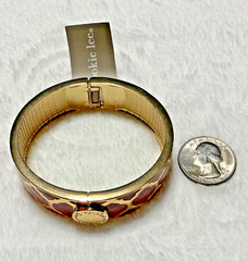 Vintage Estate Signed Cookie Lee Hinged Clamper Bracelet with Tags