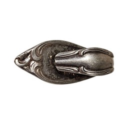 Antique Silver Tone Spoon Pendant Ornate Victorian Design Necklace Jewelry DIY