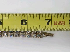 AB Rhinestone Tennis Bracelet Vintage Unsigned 7 Inches Prong