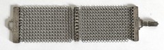Vintage Silver Tone Signed Anthony Ferrara Mesh Bracelet Rhinestones