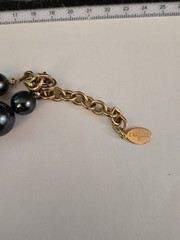 Vintage Gun Metal Grey Beaded Carolee Costume Necklace