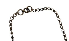 Vintage Brass Leaf Berry Necklace With Adjustable Chain Antique