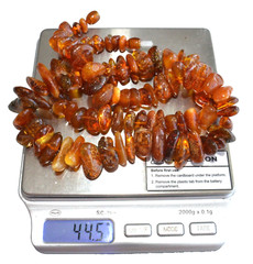 ✅55cm = 45gr RUSSIAN SOVIET BALTIC AMBER BEAD NECKLACE 琥珀 BRACELET STONE PENDANT