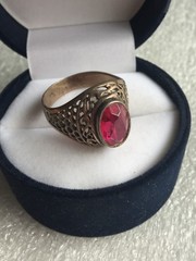 Tourmaline Rings silver 875 Russian Soviet Silver vintage USSR old