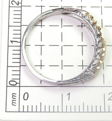 Antique Fancy Light Yellow Plat 18KY Cushion Diamond Wedding Band Size 6 EGL USA