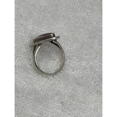 VTG Sterling Silver Mexico Red Howlite Cabochon Statement Ring Size 5.5