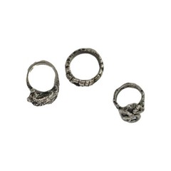 3 Sterling Silver 925 Vintage Rings 27 Grams Brutalist Handmade Unset Blanks