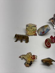 Lot Of 10 Piece Pin Brooch Multicolor Sizes Varies VINTAGE