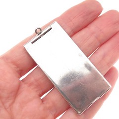 MARATHON 925 Sterling Silver Antique Art Deco Monogram Chatelaine Locket Case