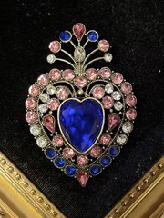 Vintage Luxury Crystal Shining Brooch Pin For Women Men Retro Antique Badge