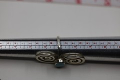 Double Spirals Turquoise Ring Sterling Silver