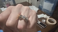 Vintage Bow Ring Size 6.5 – 14k HGE Gold Electroplate – Lind Maker Mark