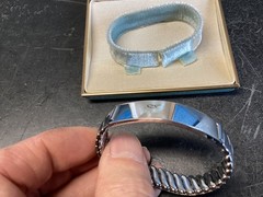 NICE UNUSED VINTAGE 50’s ERA ELCO STERLING ID BRACELET W/ORIGINAL BOX