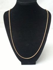 Lot of 2 Chain Gold Tone Vintage Y2K Necklace 18 in Gold Tone Rope Chain 26 in