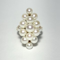 Ming’s Honolulu 14K Yellow Gold 4–5mm Akoya Pearl Cluster Size 5 Ring 4.7g