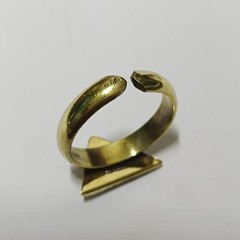 Handmade Egyptian pyramid ring, free size brass jewelry, ancient style gift