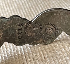 Vintage Signed Margot De Taxco Sterling Silver Hinged Bangle Bracelet