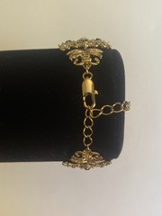Camrose & Kross Jackie Kennedy Square Emerald And Gold Link Bracelet JBK