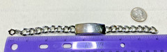 Vintage ID Bracelet, Opening for id papers, cremation ashes, hair. Silver Tone