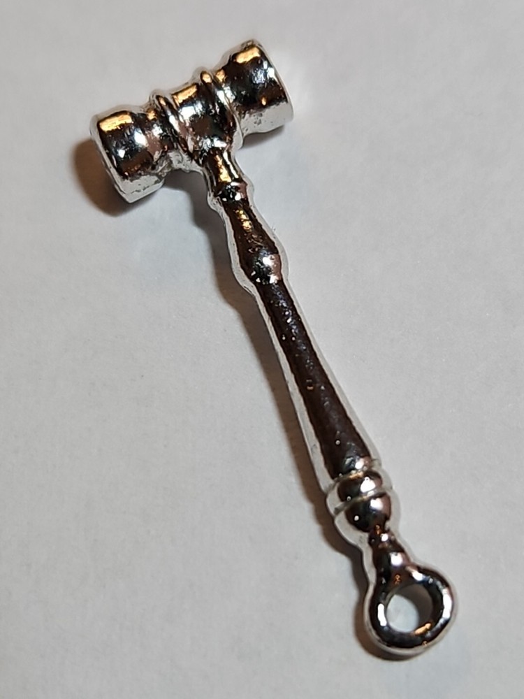 Sterling Silver ~ Gavel Charm ~ Judge Charm ~ Nice Shape to it! ~ VINTAGE