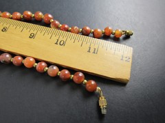 VINTAGE 26″ NECKLACE CRADUATED STONE BEADS SINGLE STRAND (D9)