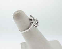Vintage Estate 0.80ct Genuine Diamonds Solid 14k White Gold Ring FREE Sizing